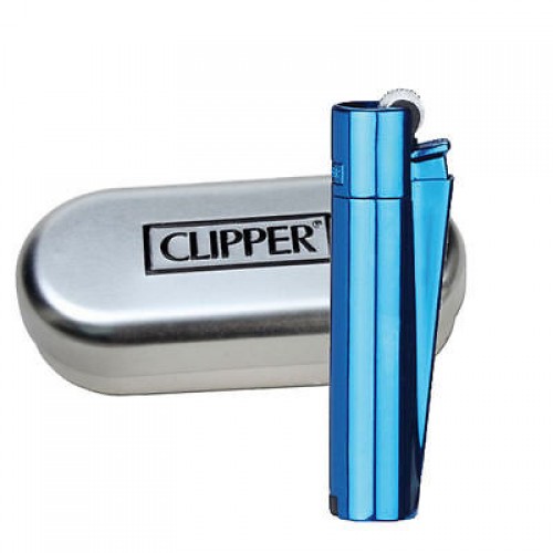 Bricheta Clipper - Icy Blue Colors Metal with Gift Box