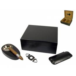 Umidor trabucuri - Angelo Gift Set (Black)