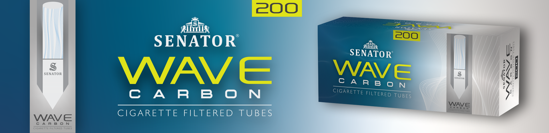 Tuburi tigari SENATOR - WAVE Carbon (200)