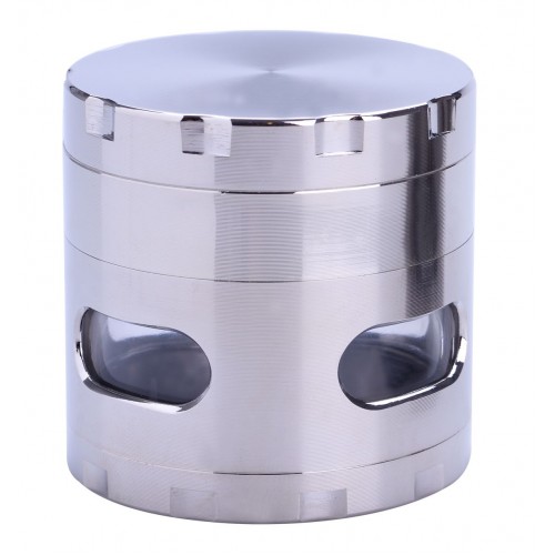 Grinder Champ - Metalic with WINDOW 55 mm / 4 parti