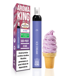 Mini narghilea electronica de unica folosinta AK by Senator - Ice Cream (500 pufuri) 20 mg
