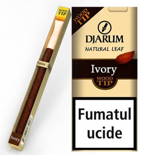 Tigari de foi Djarum - Filter TIP Wood IVORY (1)