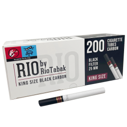 Tuburi tigari Rio Tabak - Carbon Black and White King Size (200)