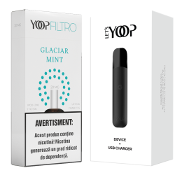 Pachet Promotional YOOP FILTRO - DISPOZITIV cu rezerva GLACIAR MINT 20 MG/ML