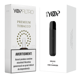 Pachet Promotional YOOP FILTRO - DISPOZITIV cu rezerva PREMIUM TOBACCO 20 MG/ML